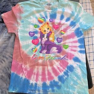 Lisa Frank Cats tye dye tee